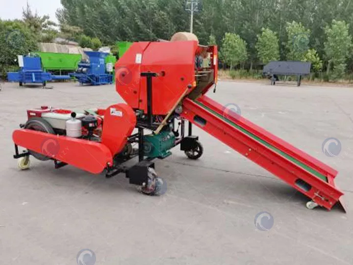 Forage baler wrapper machine