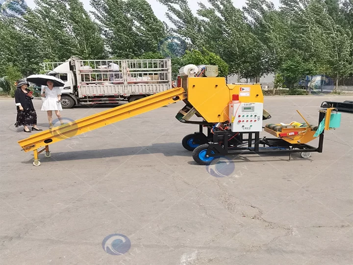 grass bale wrapping machine