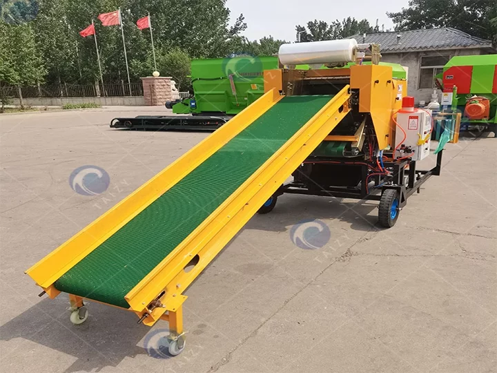 grass baling and wrapping machine